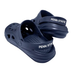 navy logs with white Penn State on heel straps